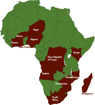 Africa & Madagascar map
